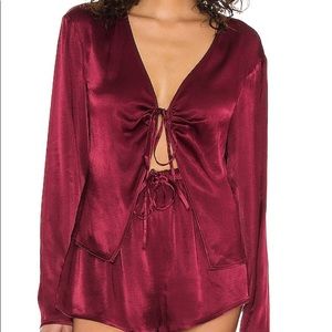 LPA Guilia Top in Burgundy Red